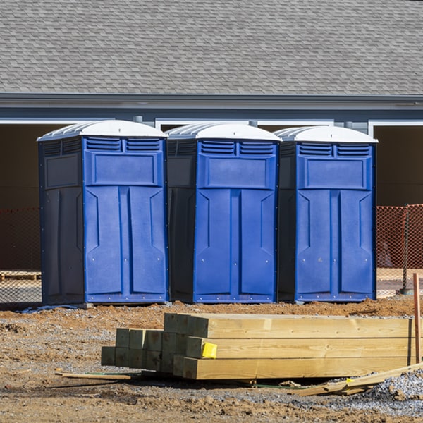 what is the expected delivery and pickup timeframe for the portable restrooms in Highland Acres Delaware